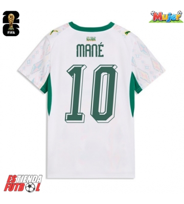 Senegal Sadio Mane #10 Primera Equipación Mujer Mundial 2026 Manga Corta